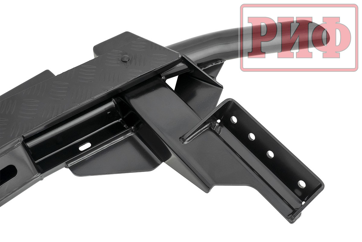 картинка Бампер задний РИФ Renault Duster 2015-2020 c квадратом под фаркоп и калиткой