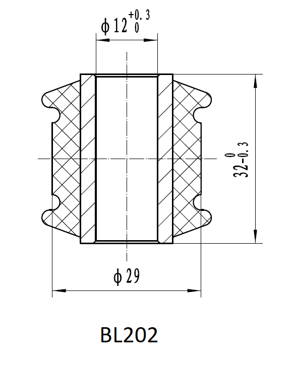 картинка Втулка амортизатора РИФ SA202, SA256, SA258
