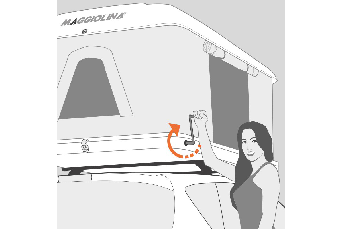 картинка Автопалатка MAGGIOLINA AIRLANDER PLUS SMALL, серый тент, лестница 215 мм