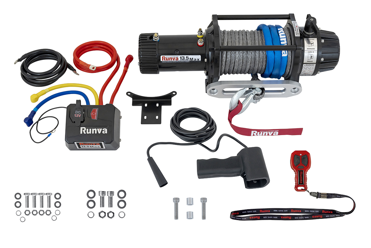 картинка Лебёдка Runva EWB13500MAXSSR 12V 6136 кг влагозащищенная синтетика