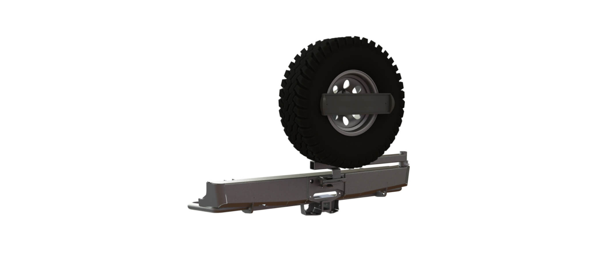 картинка Бампер силовой задний Toyota Hilux 2015+ квадрат, лебедка, калитка центр