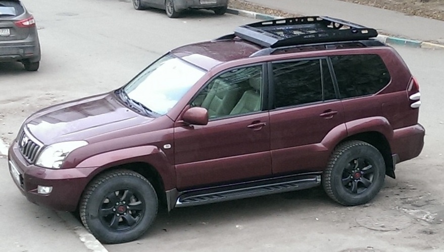картинка Багажник аэродинамический алюминиевый для Toyota Land Cruiser Prado 120