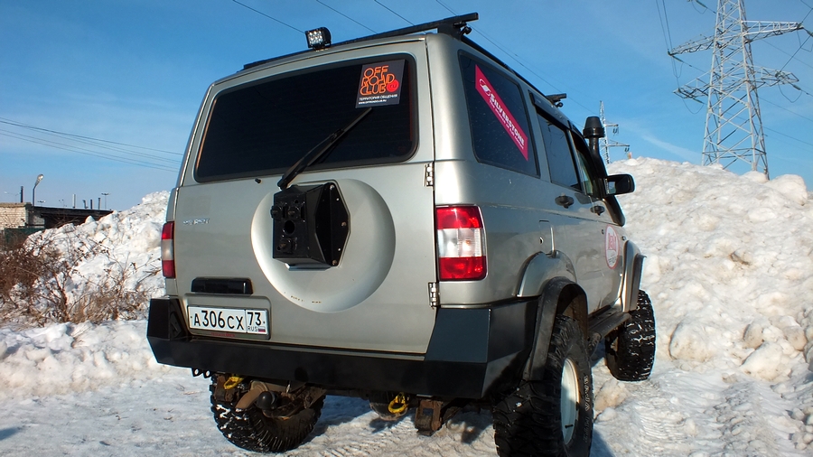 картинка Кит-набор для самостоятельной сварки и окраски бампера "Т-34" задний усиленный на УАЗ Патриот СП-Т-34-11