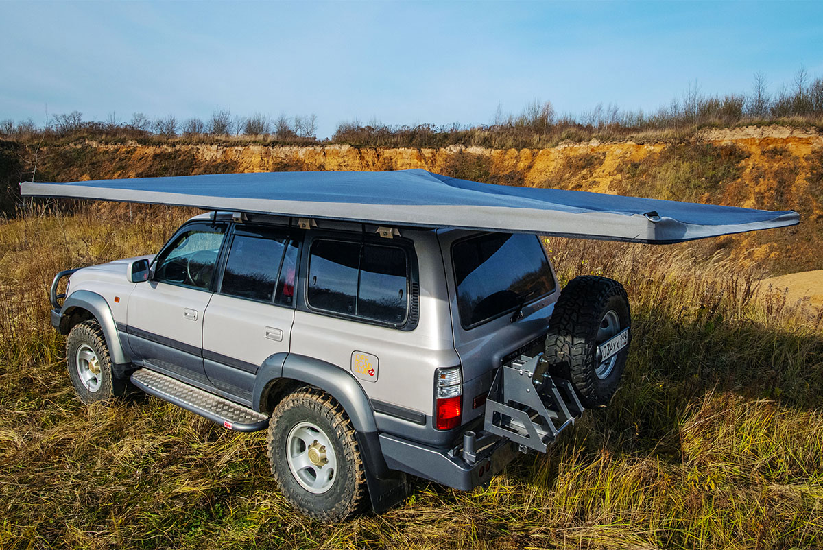 картинка Маркиза автомобильная РИФ веерная, безопорная 2х2,3 м (левая)