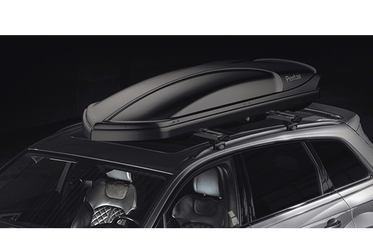 картинка Бокс автомобильный на крышу Pentair COBRA 420L черный глянец, двусторонний