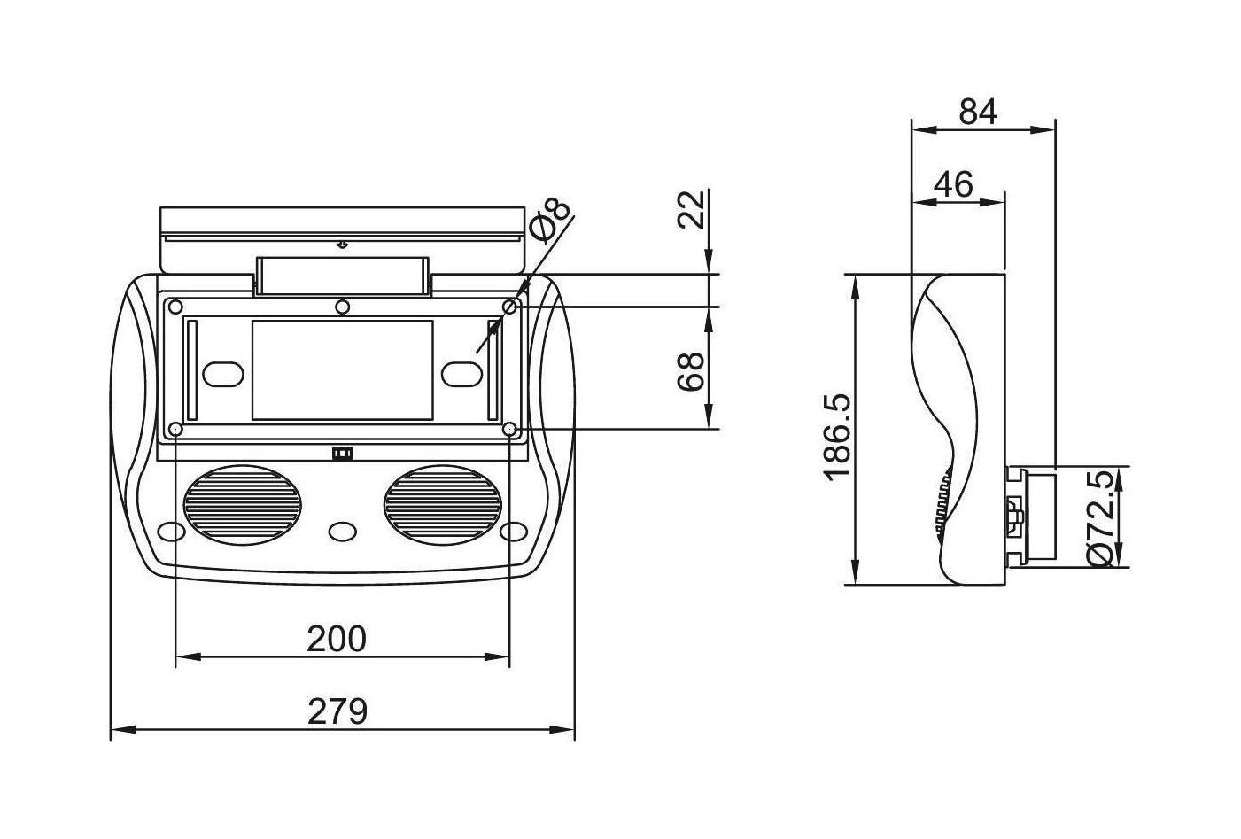 картинка Крышка влагозащищенная для магнитофона со встроенными 3" динамиками