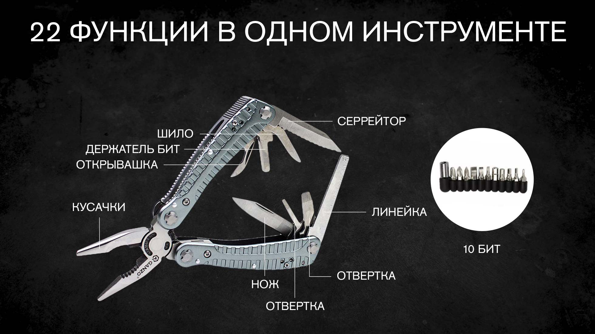 картинка Мультитул Ganzo G105