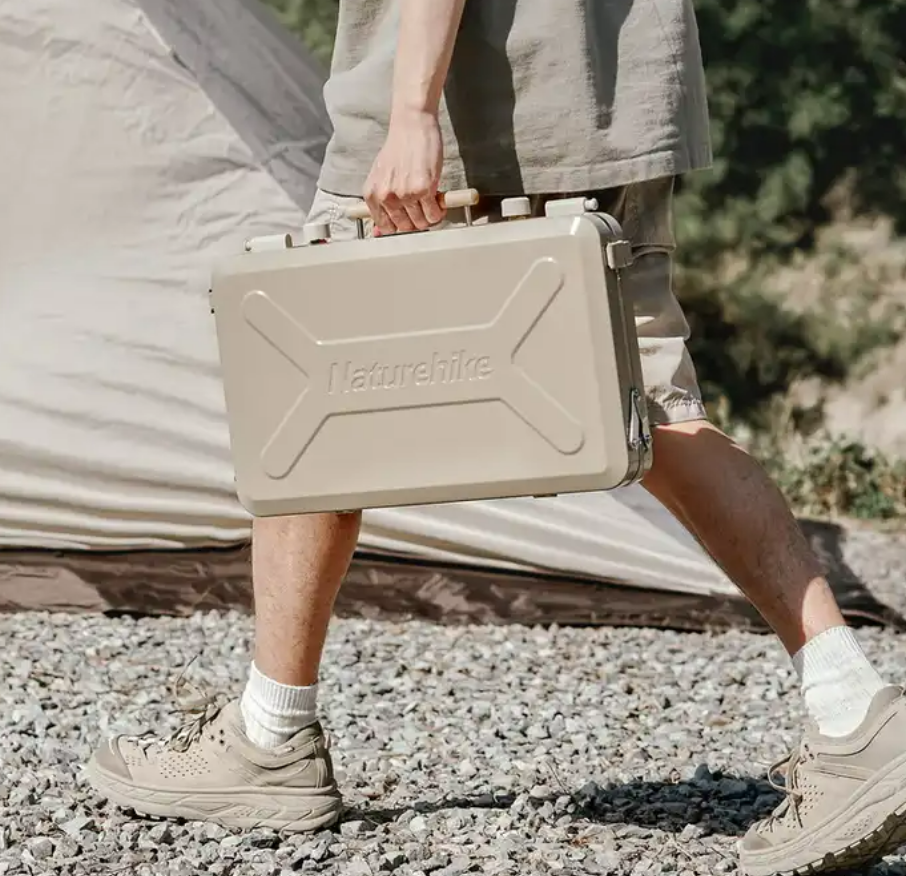 картинка Плита газовая двойная Naturehike 2,5 кВт, бежевая