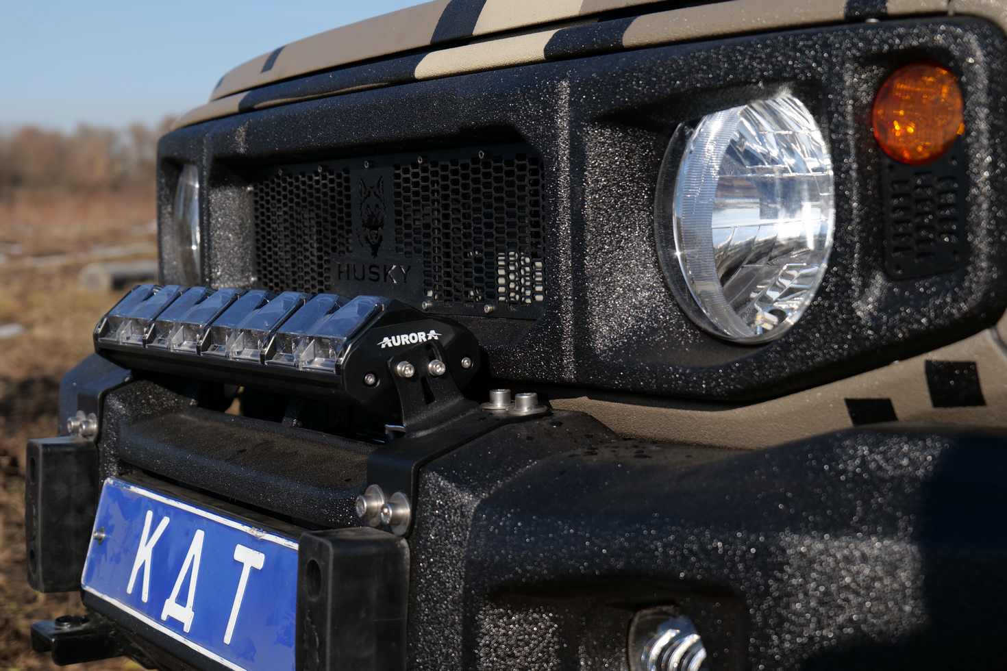 картинка Передний силовой бампер со скрытой установкой лебедки - Suzuki Jimny, под проект HUSKY