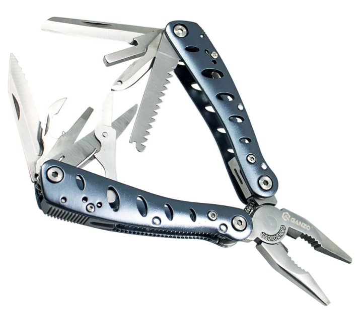 картинка Мультитул Ganzo 102x50х20мм 22 предмета серый