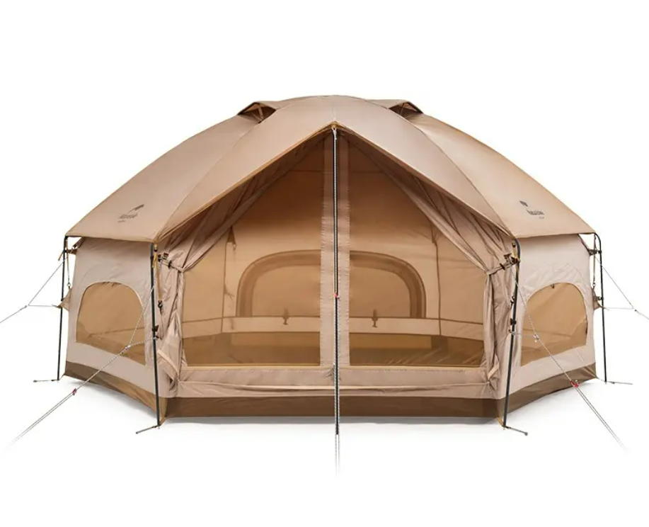 картинка Палатка Naturehike Hexagon шестиугольная 4-местная, алюминиевый каркас, песочный