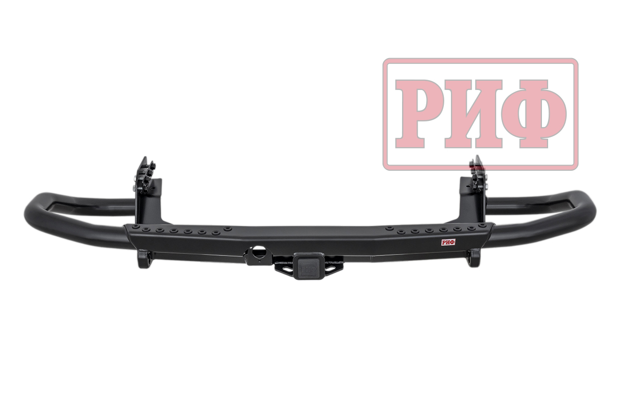 картинка Бампер РИФ задний Mitsubishi Pajero Sport 2021+ c квадратом