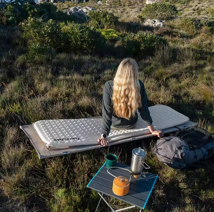 картинка Коврик самонадувающийся Naturehike, 196x65x3,5 см, увеличенный, светло-синий