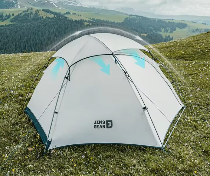 картинка Палатка Naturehike Jims Gear Si 2-местная, алюминиевый каркас, сверхлегкая, белая