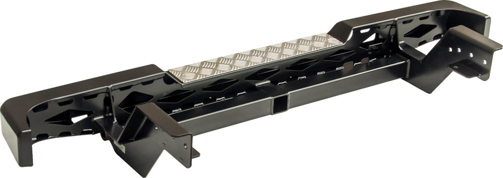 картинка Бампер задний РИФ Mitsubishi L200 (1996-2005) с квадратом под фаркоп