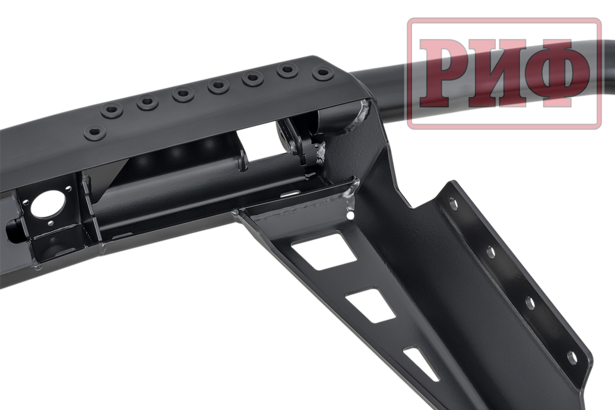 картинка Бампер задний РИФ Mitsubishi Pajero IV c квадратом под фаркоп