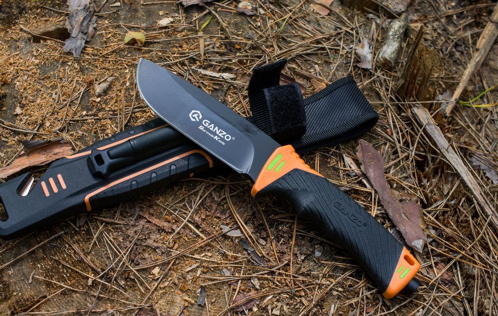 картинка Нож Ganzo G8012 оранжевый