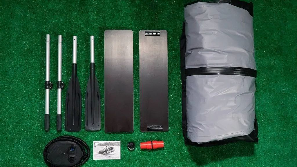 картинка Надувная лодка ПВХ, RiverBoats RB 340 НДНД, черно-серый