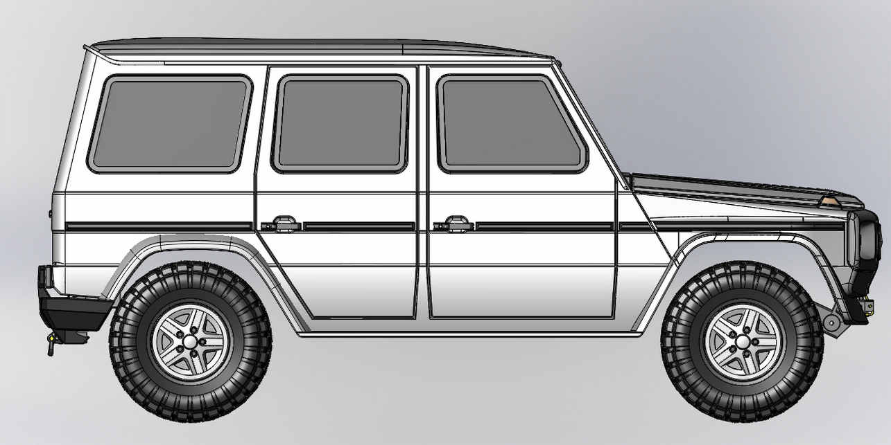 картинка Бампер задний KDT без места под лебедку для Mercedes-Benz G-класс