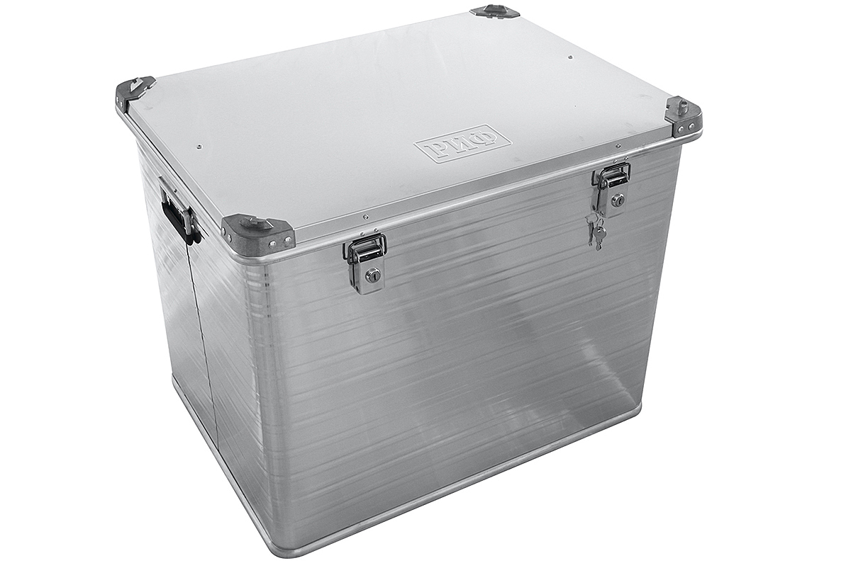 картинка Ящик алюминиевый РИФ усиленный с замком 782х585х622