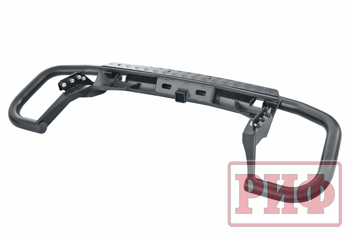 картинка Бампер задний РИФ Mitsubishi Pajero Sport 2015+ c квадратом под фаркоп