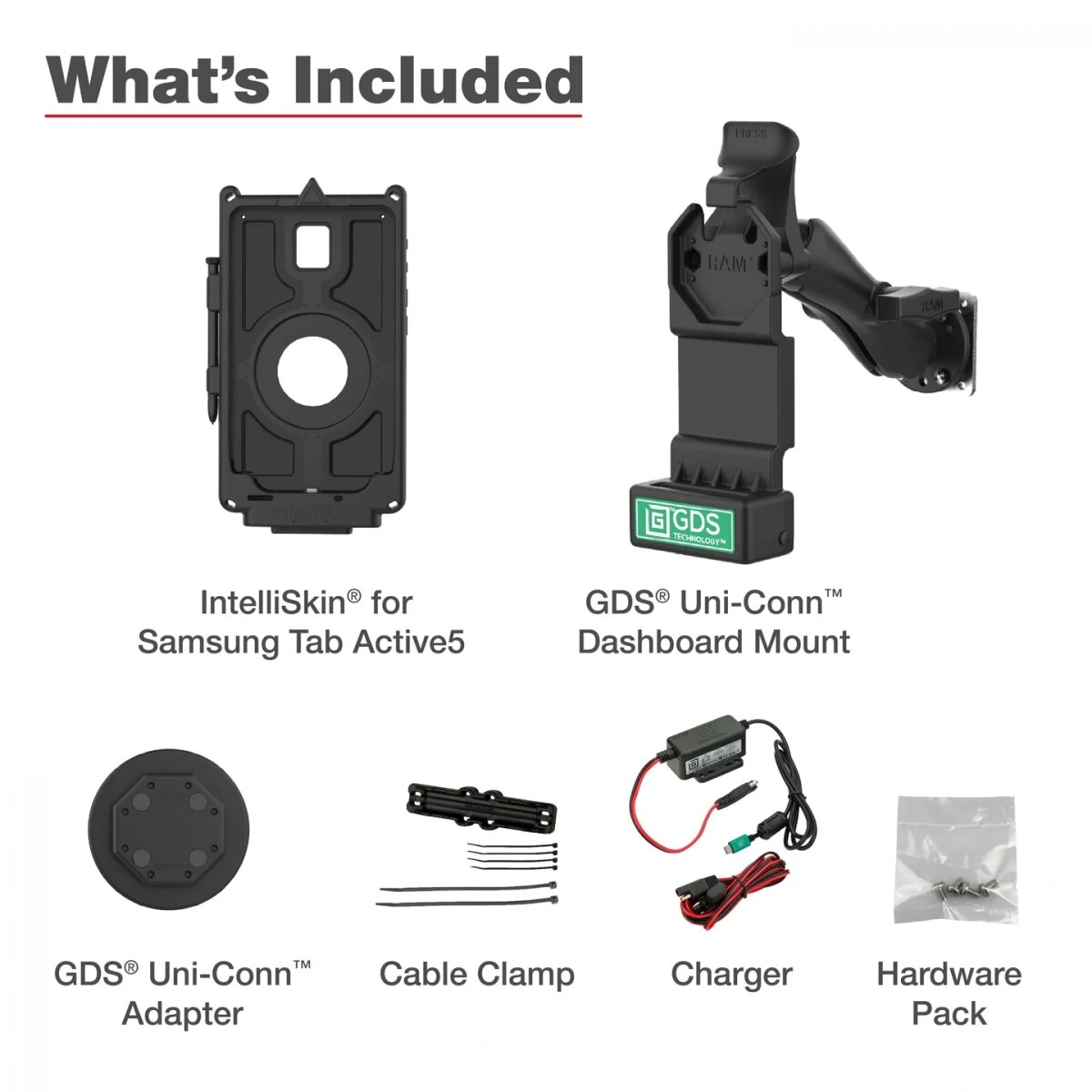 Комплект GDS® Uni-Conn™ для автомобиля Samsung Tab Active5