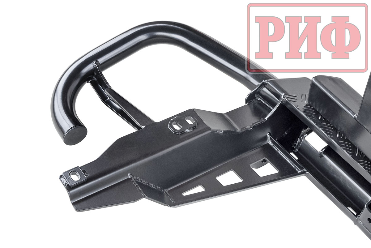 картинка Бампер задний РИФ Toyota Land Cruiser Prado 120 c квадратом под фаркоп и калиткой