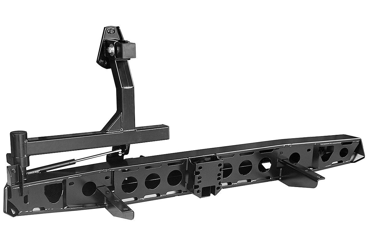 картинка Бампер задний РИФ УАЗ Буханка с квадратом под фаркоп, калиткой и фонарями, стандарт