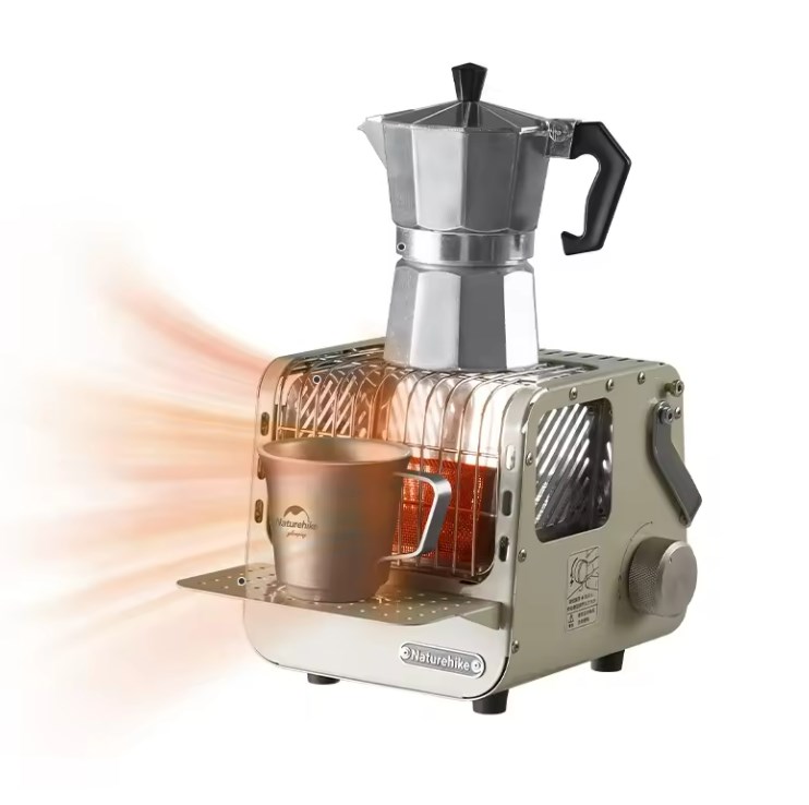 картинка Обогреватель газовый Naturehike многофункциональный, 1,1 кВт бежево-серый