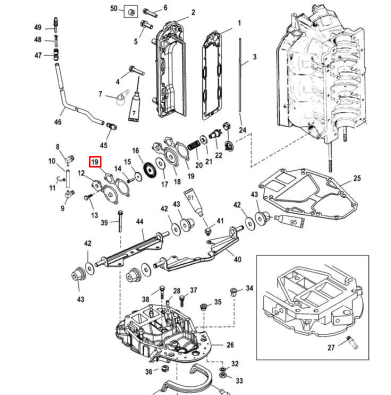 картинка Прокладка паронитовая MERCURY 135-200 (Quicksilver)
