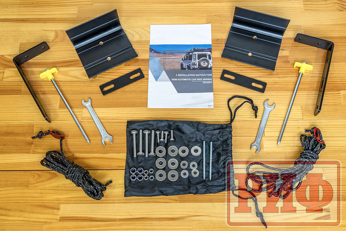 картинка Маркиза автомобильная РИФ 2,13х2,5 м полуавтомат (винил) темно-серая