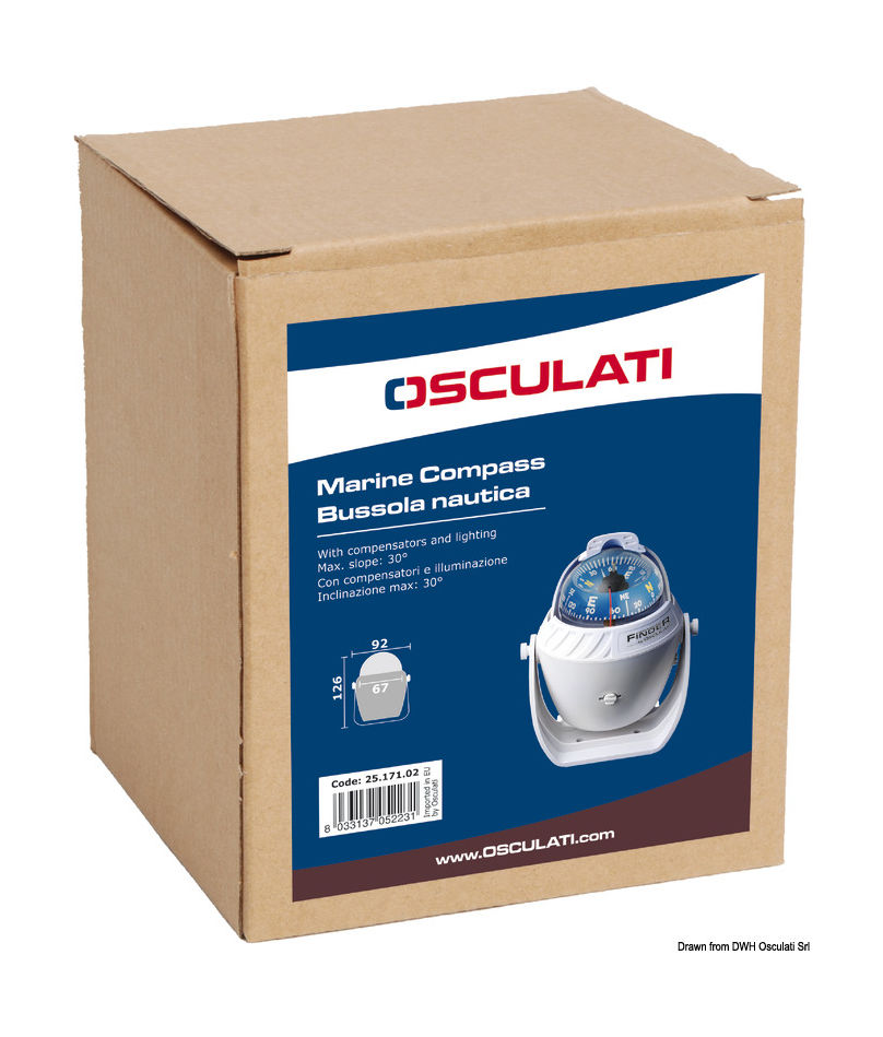 картинка Компас FINDER размер 2" 5/8 (67 мм), синий