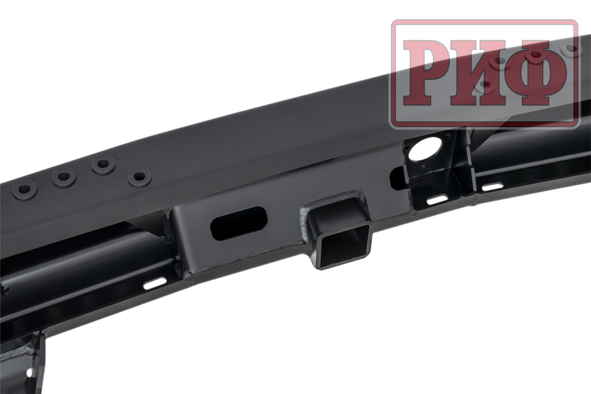 картинка Бампер задний РИФ Mitsubishi Pajero IV c квадратом под фаркоп