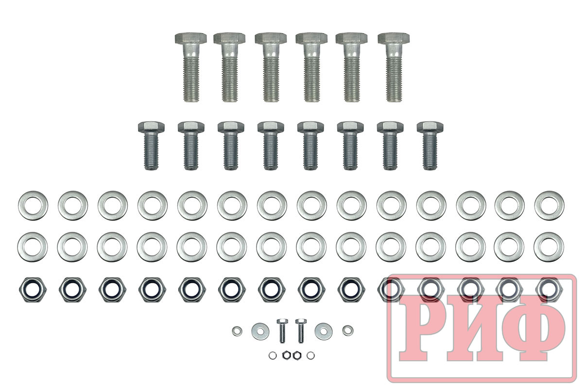 картинка Бампер задний РИФ для ГАЗ Соболь с площ. под лебёдку, квадратом под фаркоп и фонарями