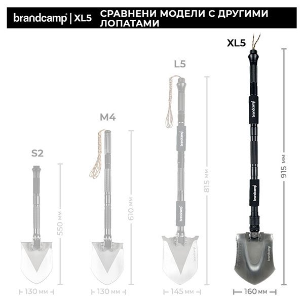 картинка Лопата многофункциональная "brandcamp" BC-XL5, 21 предмет
