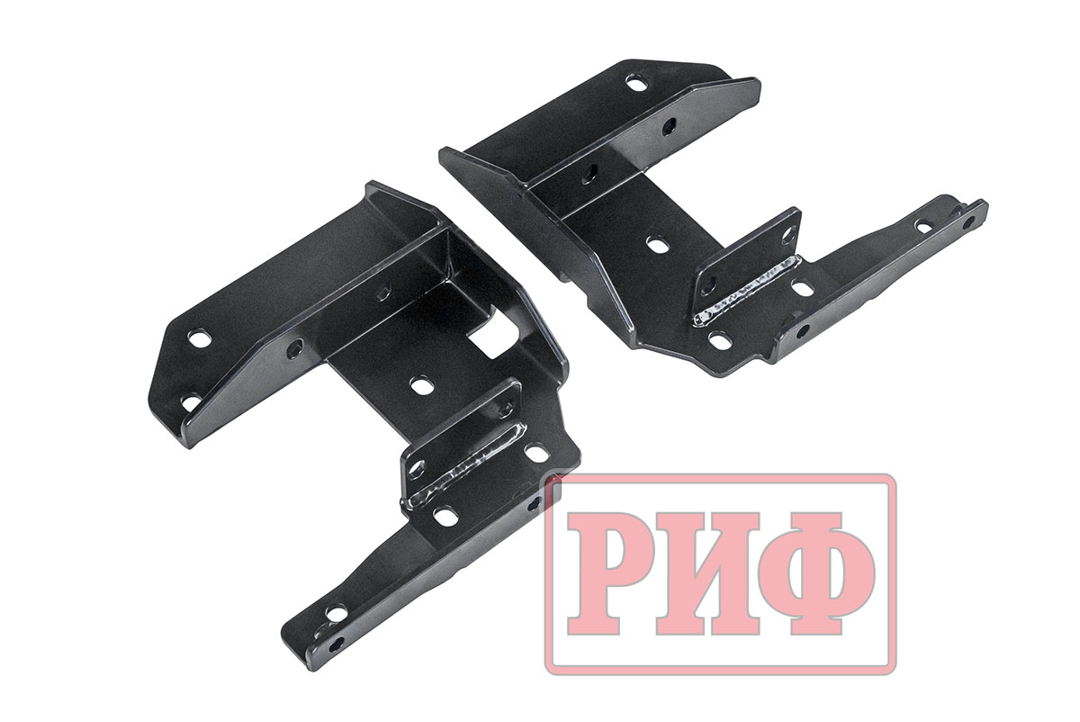 картинка Бампер РИФ передний Toyota Land Cruiser 76/78 2007+ c доп. фарами и защитной дугой, под штатную лебедку