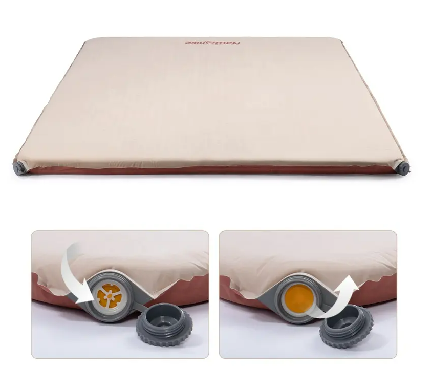 картинка Коврик самонадувающийся Naturehike двойной 200х132х6 см,  Олива