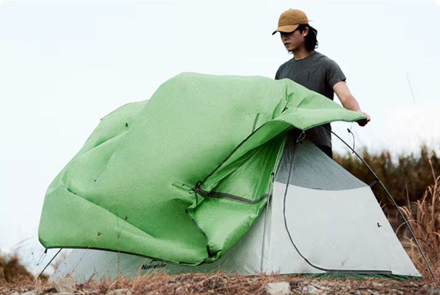 картинка Палатка Naturehike Cloud Up 1-местная, алюминиевый каркас, сверхлегкая, зеленая