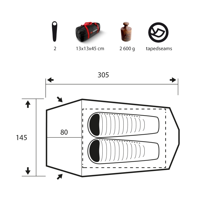 картинка Палатка Trimm Trekking SPARK, песочный 2
