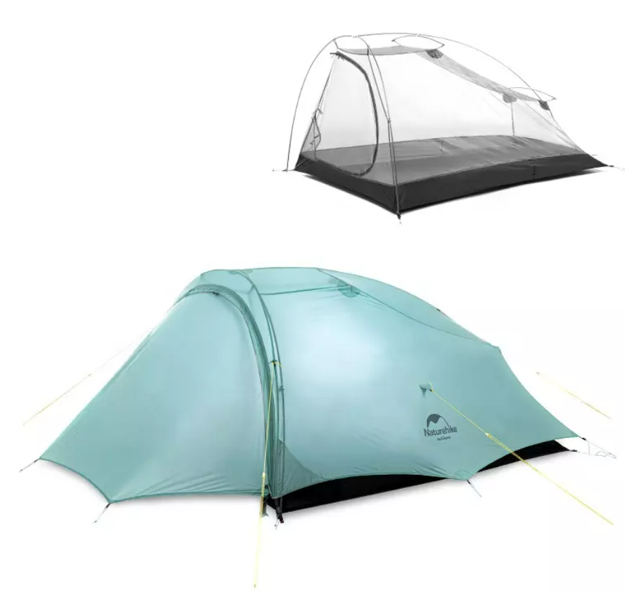 картинка Палатка Naturehike Outdoor 2-местная, алюминиевый каркас, сверхлегкая, голубой