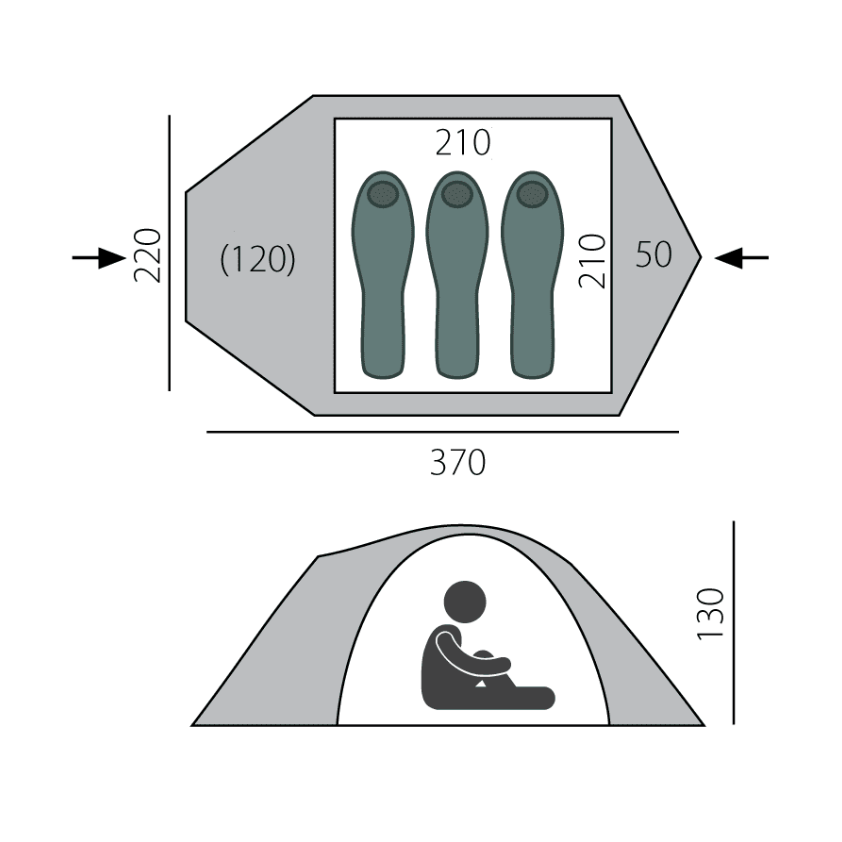 картинка Палатка BTrace Talweg 3+ (Зеленый)