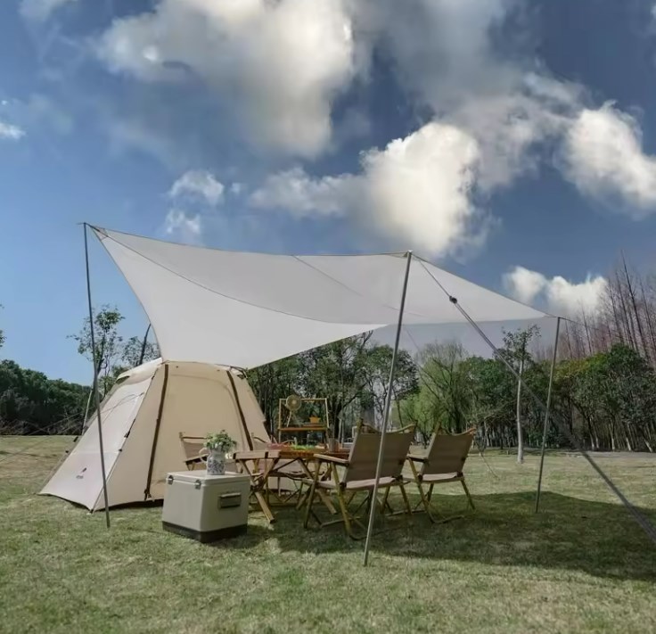 картинка Палатка Naturehike Ango 3-местная, быстросборная, бежевая, со стойками
