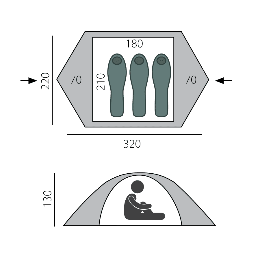 картинка Палатка BTrace Point 3 (Зеленый)