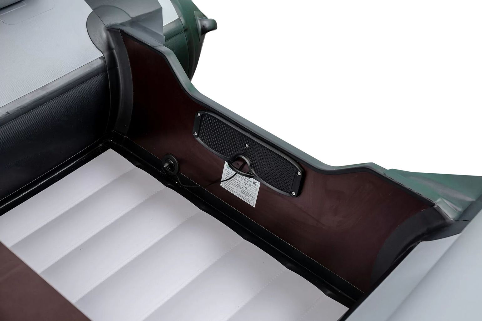 картинка Надувная лодка ПВХ, RiverBoats RB 370 НДНД, ф/б, черно-серый