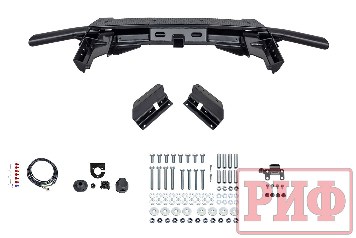 картинка Бампер задний РИФ Renault Duster 2021+ c квадратом под фаркоп