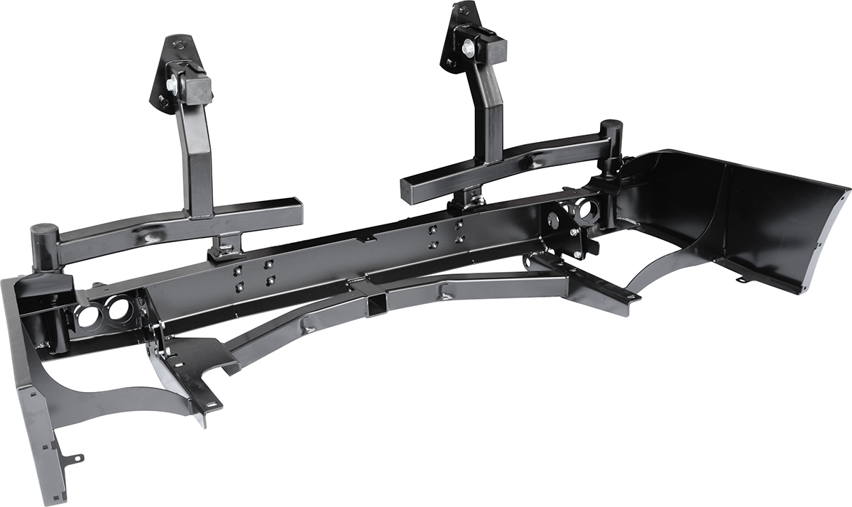 картинка Бампер задний РИФ с квадратом под фаркоп, 2-мя калитками и фонарями для Toyota Land Cruiser 105