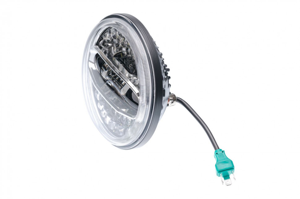 Светодиодная фара 7", 6500Lm дальний/ 3000Lm ближний, 12V, H4 1шт.