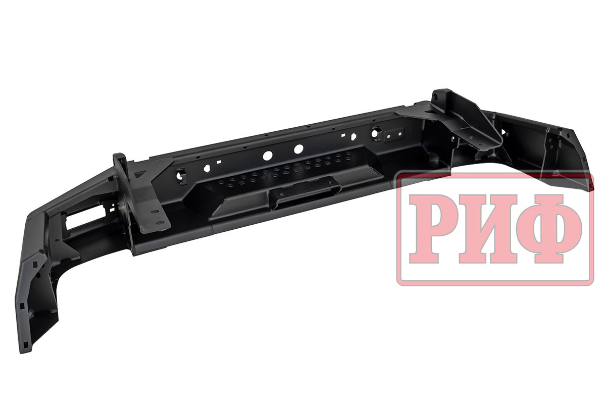 картинка Бампер задний TANK 300 с квадратом под фаркоп и фонарями силовой РИФ