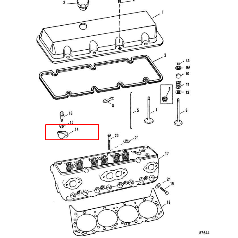 картинка Коромысло клапана Mercruiser (Quicksilver)