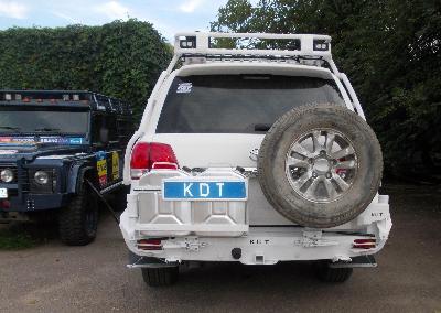 картинка Бампер задний KDT без места под лебедку для Toyota Land Cruiser 200 без боди-лифта
